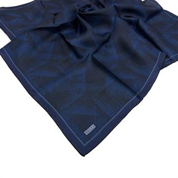 Belli Twill İpek Eşarp - 4201-39 Lacivert