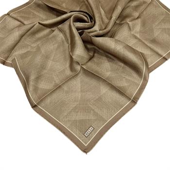 Belli Twill İpek Eşarp - 4201-46 Vizon