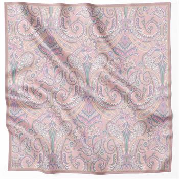 Belli Twill İpek Eşarp - 4202-03 Pudra