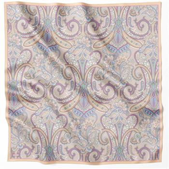 Belli Twill İpek Eşarp - 4202-33 Soft Taş Pembe