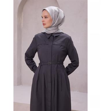 Belli Twill İpek Eşarp - 4209-04 Gri
