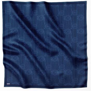 Belli Twill İpek Eşarp - 4209-53 Lacivert