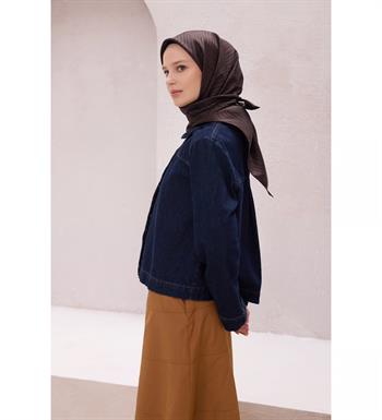 Belli Twill İpek Eşarp - 4209-57 Acı Kahve
