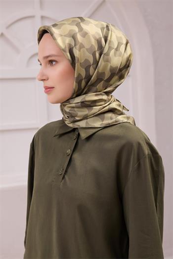 Belli Twill İpek Eşarp - 4211-53 Haki