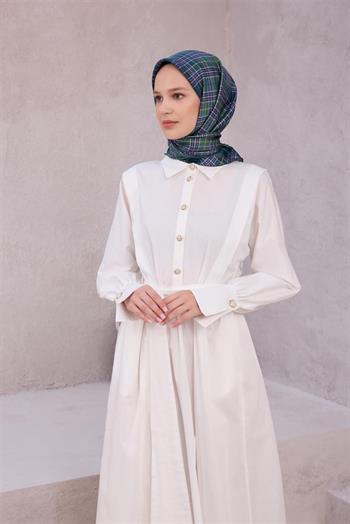 Belli İpek Eşarp - 4218-50 Yeşil Twill