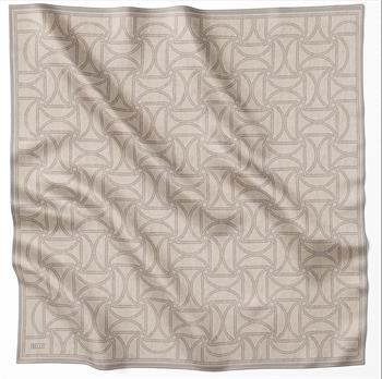 Belli Twill İpek Eşarp - 4221-83 Krem