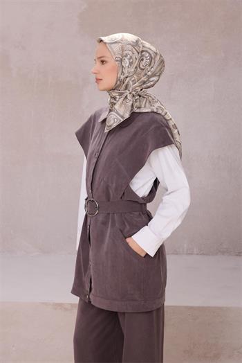 Belli Twill İpek Eşarp - 4222-84 Taş