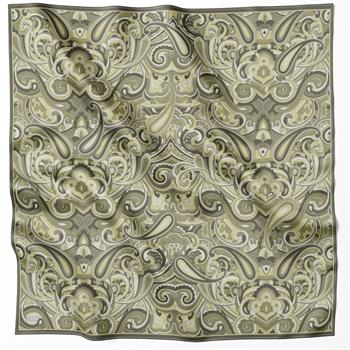 Belli Twill İpek Eşarp - 4222-87 Haki