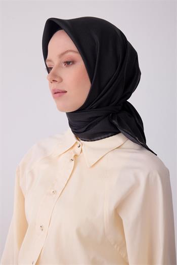 Belli Twill İpek Eşarp - 4305-50 Siyah