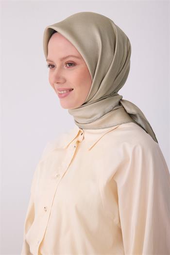Belli Twill İpek Eşarp - 4305-82 Bej