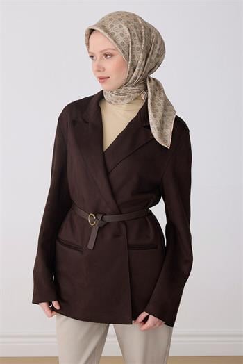 Belli Twill İpek Eşarp - 4308-54 Taş