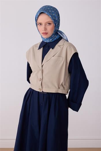 Belli Twill İpek Eşarp - 4308-82 Mavi