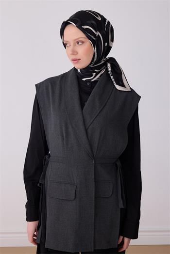 Belli Twill İpek Eşarp - 4309-01 Siyah