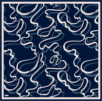 Belli Twill İpek Eşarp - 4309-34 Lacivert