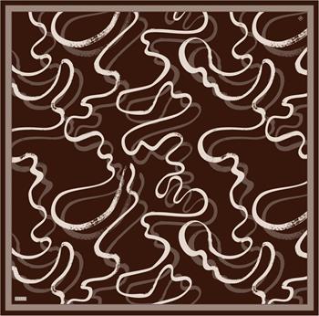 Belli İpek Eşarp - 4309-38 Kahverengi Twill