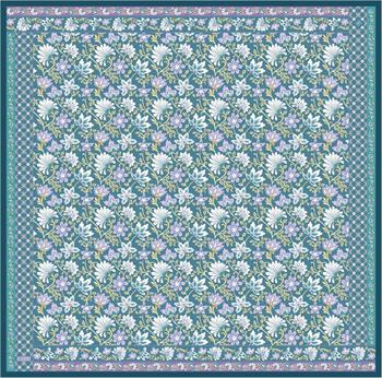 Belli Twill İpek Eşarp - 4314-52 Mavi