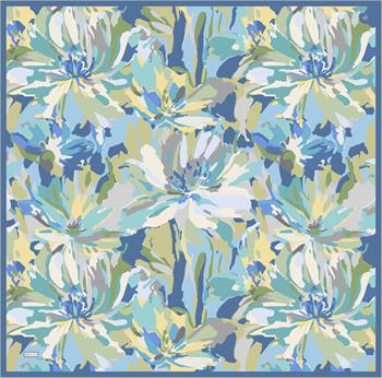 Belli Twill İpek Eşarp - 4315-83 Turkuaz