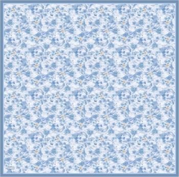 Belli Twill İpek Eşarp - 4319-85 Mavi