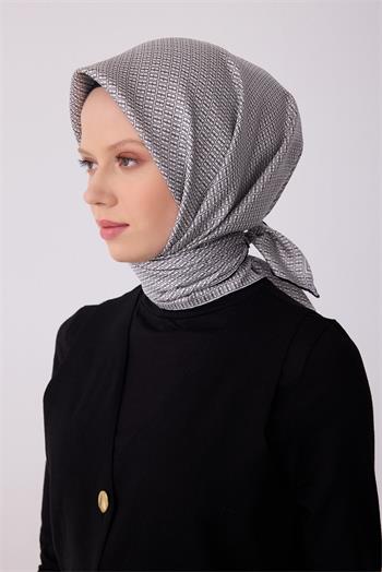 Belli İpek Eşarp - 4321-53 Siyah Twill