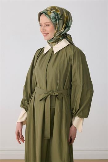 Belli Twill İpek Eşarp - 4330-81 Haki