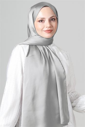 Harem Scarf Uzun Janjan Şal - 1262-20 - Gri