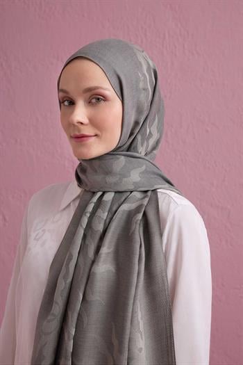 Imannoor Ferah Tensel Şal - Güneş Doğarken - Açık Gri