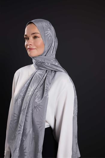 Imannoor Floş Pamuk Şal - Güneş Doğarken Shiny - Gri