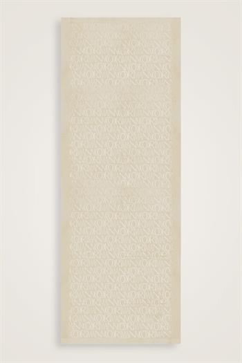 Imannoor Floş Pamuk Şal - Monogram Shiny - Bal Beji