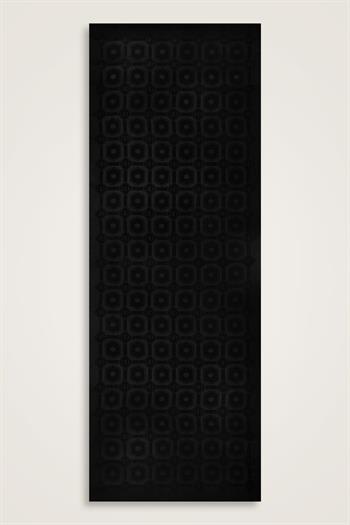 Imannoor Floş Viskon Şal - Altıgen Baklava - Siyah