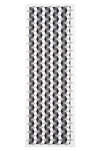 Imannoor Floş Viskon Şal - Zigzag Desen - Beyaz