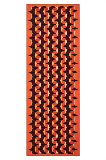 Imannoor Floş Viskon Şal - Zigzag Desen - Taba