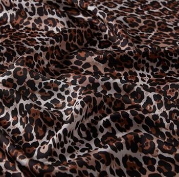 İpekevi Twill İpek Eşarp - Bordürlü Leopar - Krem