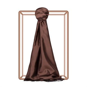 İpekevi Çift Taraflı İpek Şal - Acı Kahve