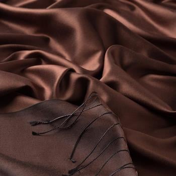 İpekevi Çift Taraflı İpek Şal - Acı Kahve