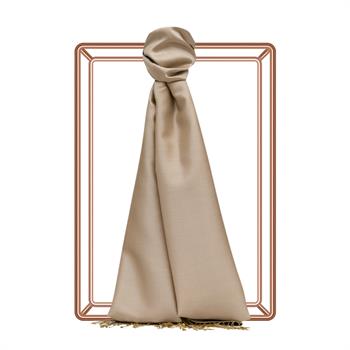 İpekevi Çift Taraflı İpek Şal - Açık Taş