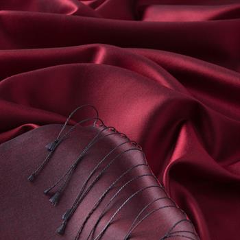 İpekevi Çift Taraflı İpek Şal - Bordo