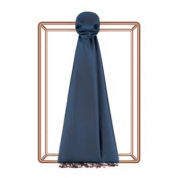 İpekevi Çift Taraflı İpek Şal - Dingin Mavisi