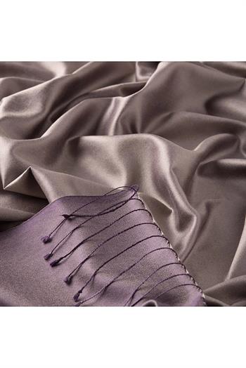 İpekevi Çift Taraflı İpek Şal - Duman