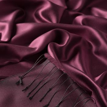 İpekevi Çift Taraflı İpek Şal - Erguvan