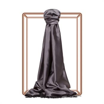 İpekevi Çift Taraflı İpek Şal - Füme