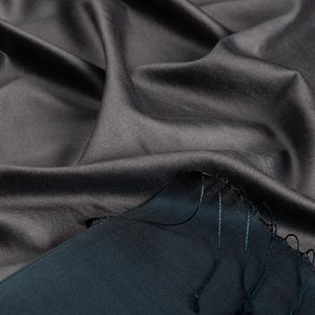 İpekevi Çift Taraflı İpek Şal - Füme Antrasit