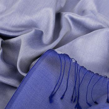 İpekevi Çift Taraflı İpek Şal - Gri Saks