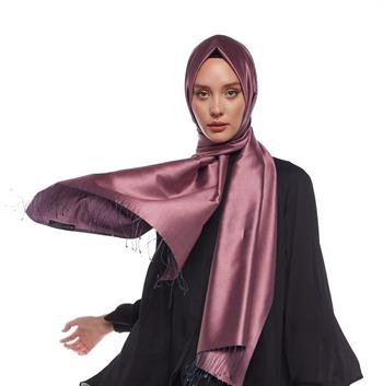 İpekevi Çift Taraflı İpek Şal - Gül Kurusu