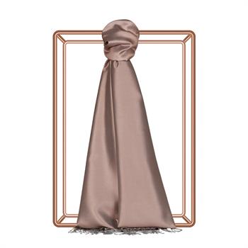 İpekevi Çift Taraflı İpek Şal - Puslu Pembe