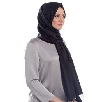 İpekevi Çift Taraflı İpek Şal - Siyah