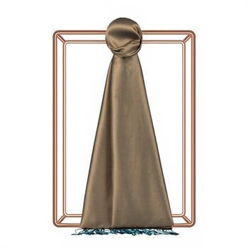 İpekevi Çift Taraflı İpek Şal - Vizon Petrol