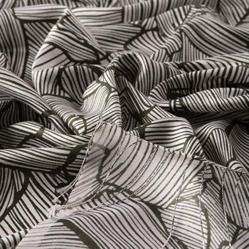 İpekevi Desenli İpek Şal - Ağaç Kabuğu Desenli - Yeşil