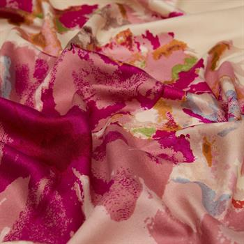 İpekevi Desenli İpek Şal - Akşam Sefası Desenli - Bej