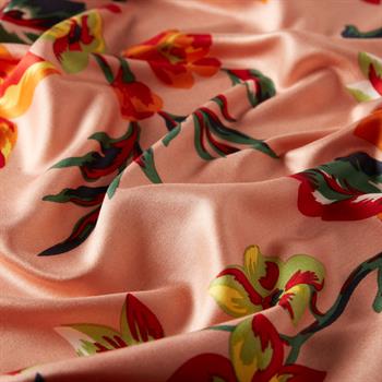 İpekevi Desenli İpek Şal - Gecenin Kraliçesi Desenli - Bakır