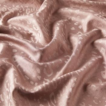 İpekevi Desenli İpek Şal - Leopar Jakar Desenli - Puslu Leylak